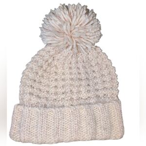 LC Lauren Conrad Cream Knit Beanie
